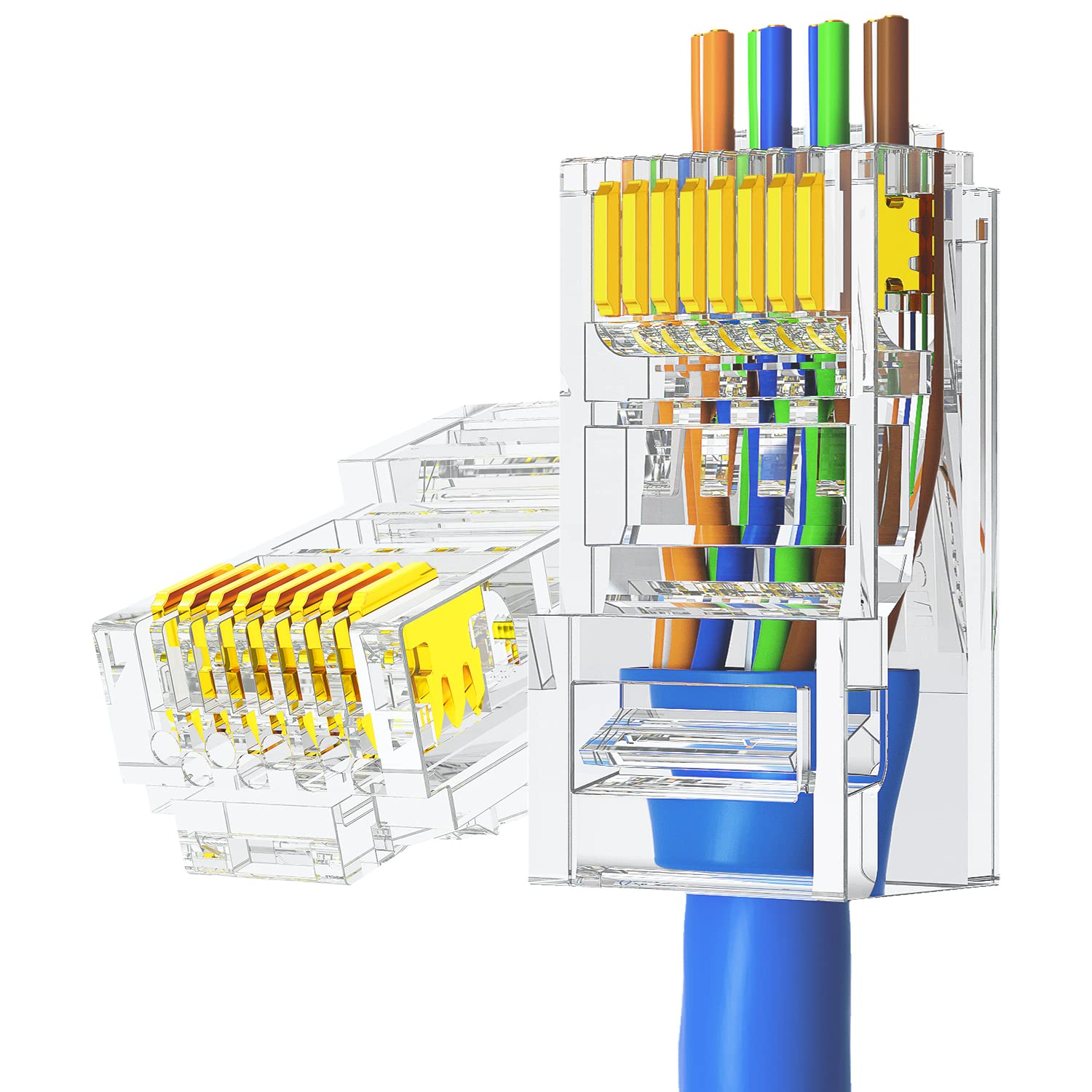 【ハム】Cat6変換コネクタ 58コネクタ Xタイプ ターミナル メス│矢崎総業コネクタカタログ